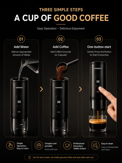 Portable Espresso Machine, Self-Heating